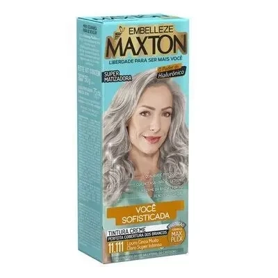 Tintura Creme Maxton Louro Cinza Muito Claro Super Intenso 11.111