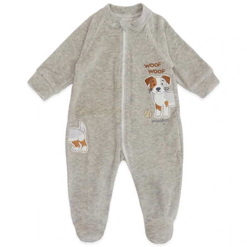 Macacão Manga Longa Bordado Plush Masculino – Cachorrinho