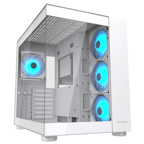 Gabinete Gamer Cougar, FV150, RGB, Lateral de Vidro, Mid-Tower, 4x Fans, White - 385KA10.0002