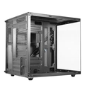 Gabinete gamer K-MEX Aquário Micro CG-02SB, RGB,  Lateral de Vidro Temperado, s/fan, Preto - CG-02SB