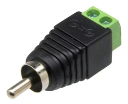 Kit 10 Conector Rca Macho Com Borne - Cftv Audio Video