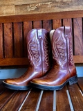Bota Country Masculina em Couro Marrom Tamanho 42
