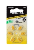 Bateria Auditiva 10 - Toshiba 1,4V. cartela com 6 unidades.