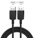 Cabo Displayport M para Displayport M 2.1 - Preto - 2m - Nylon Pcyes - Pdpn2-2
