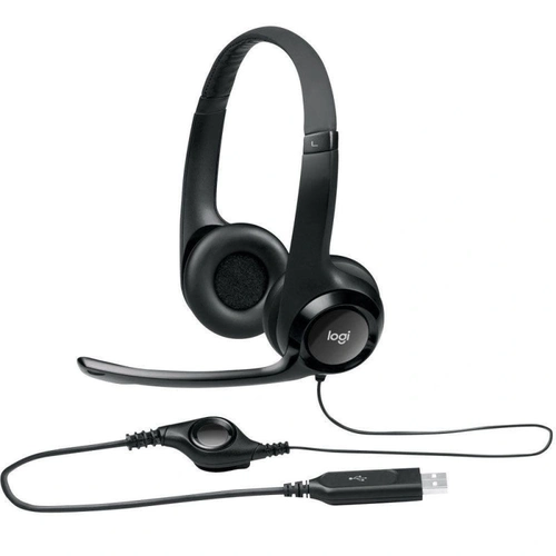 Headset Logitech H390 Preto Estéreo Usb 981-000014-c