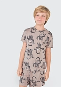 Conjunto Pijama Manga Curta Estampado Polvo Hering - Masculino