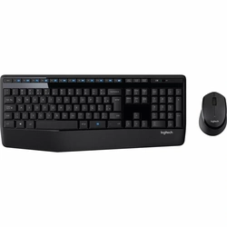 Kit wireless Combo Teclado e Mouse sem fio Logitech MK345 com Teclado com Apoio para as Mãos
