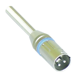 Conector Canon Macho Csr Q-8bl Niquel Azul Com Mola