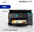 Multifuncional Epson EcoTank L4360 - Wi-Fi Direct, Frente e Verso Automático - C11CL41302