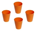 4 Copos Fresc Vemplast 350ml Tropical Polipropileno Laranja