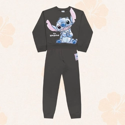 Conjunto Moletom Blusa e Calça Peluciado Lilo e Stitch Fakini - Feminino