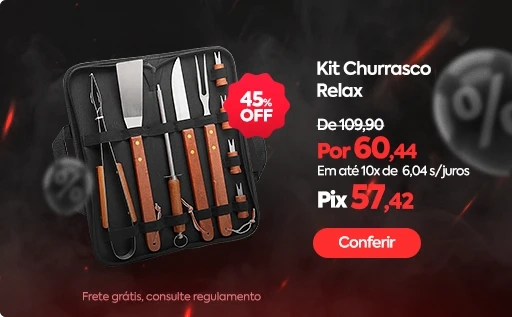 Kit Churrasco de 9 peças Relaxshop