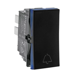 Modulo Pulsador Campainha Legrand Pial Plus+ 2a 250v B.automatico 1m  Preto  611012pt
