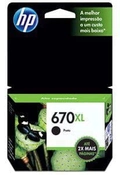 Cartucho de tinta preto HP 670xl (CZ117AB)