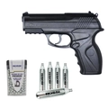 Kit Pistola Airsoft Wingun C11 CO2 4,5MM + 30un de alvos + 300 Unidades de Esferas Premium  (Rossi)