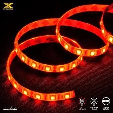 Fita Led VX Gaming Vermelho com Conexão Molex 60 Pontos de Led
