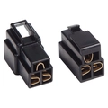 Kit Conector Evus 3 Vias Com Trava Preto C-034
