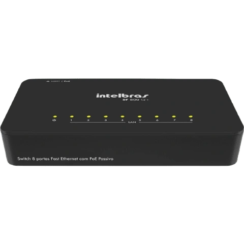 Switch 8 portas Fast Ethernet SF 800 Q+