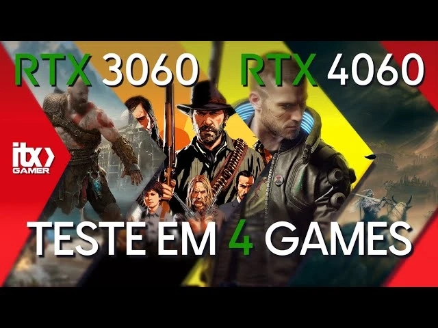 RTX 3060 vs RTX 4060: Comparativo em 4 Jogos!