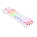 Teclado Redragon Shiva RGB, Com fio, ABNT2, Rosa com Branco - K512WP-RGB