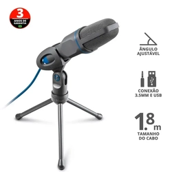 Microfone Trust Usb, Ajustável Com Tripé - 23790