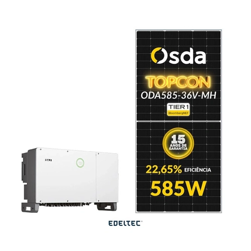 Gerador Edeltec Solar Saj 109,98 Kwp Tri. 380v Fibromadeira (75k/585w)