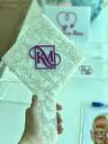 Espelho Perolado - Logo alto relevo inicial ou desenho