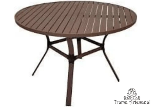 Mesa  Colorado com Tampo Ripado de Aluminio