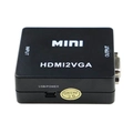 Adaptador Conversor Hdmi Femea P/ Vga Femea C/ Audio P2 Ref. Es-03 Preto