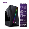 Computador Gamer Skul 5000 Core i5-4570 3.2GHz 12Gb Mem DDR3 SSD 240GB Placa de Vídeo RX550 4Gb Fonte 600w RGB Preto