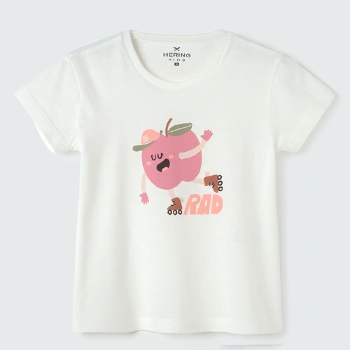 Camiseta Manga Curta Branca RAD Maçã Hering - Feminina