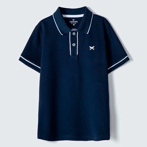 Camiseta Polo Básica Azul Marinho Hering - Masculino