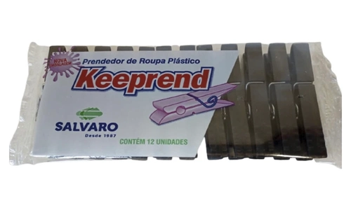 Prendedor De Roupa Plástico Keeprend 12 Unidades