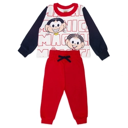 Conjunto Moletom Mônica e Magali Vermelho - Feminino