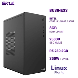 Computador B500 Core I5 10400f 2.9ghz Memória 8gb Ddr4 Ssd 256gb Nvme R5 230 2gb Fonte 350w  Linux Ubuntu