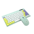 KIT TECLADO   MOUSE SEM FIO K-W71GN VERDE TKL C3TECH