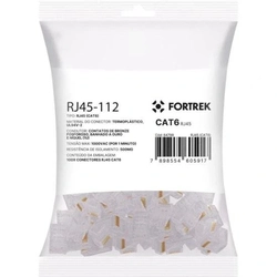 Conector Macho Cat6 Rj45 112 Fortrek Fk 140e - Blister com 100
