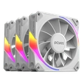 KIT Cooler Gabinete 120mm Pcyes 3x120mm Sangue Frio White Ghost 264572 - K3argbsf3wgrvbr