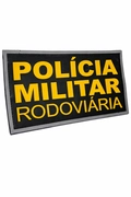 Emborrachado Costas- Polícia Militar Rodoviária ( 20cm x 9cm)