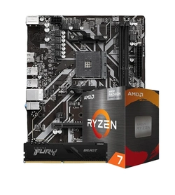 Kit Upgrade AMD Ryzen 5 5700 + Placa Mãe B450M  + Memória DDR4 8GB 3200Mhz