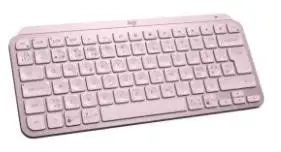 Teclado Logitech Mx Keys Mini Rosa Padrão Us 920-010507