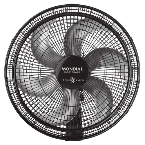 Ventilador Mondial 30cm 6 Pas Vsp30 Preto 110v