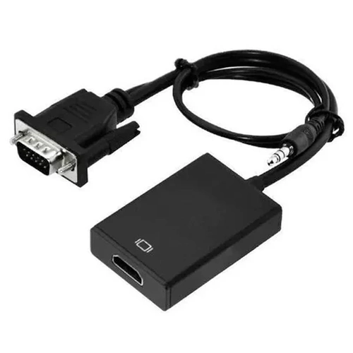 Adaptador Vga Macho P/ Hdmi Femea C/ Saída De Áudio Fy-550