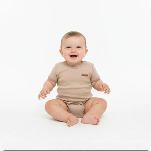 Body Manga Curta Avulso BabyCotton Unissex