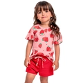 Conjunto Camiseta Manga Curta e Shorts Moletom Beeloop Feminino