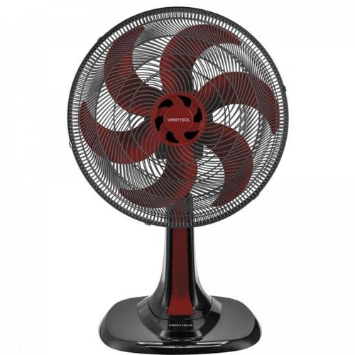 Ventilador De Mesa Ventisol Turbo 6 30cm Vermelho 127v