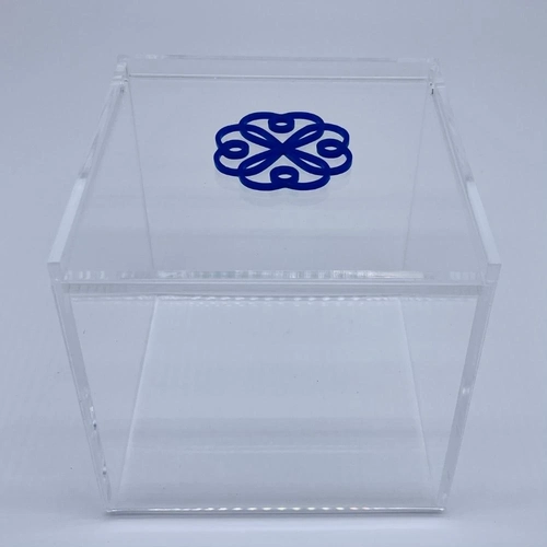 Caixa Cubo - Logo alto relevo inicial ou desenho
