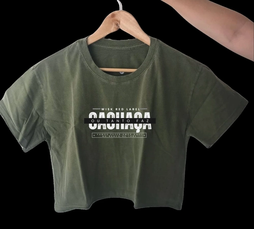 Cropped Stone Manga Curta – Cachaça Cachaça