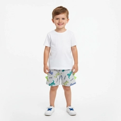 Shorts de Malha ByGus Roar Interativo Masculino - Cinza