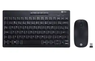 Mini Teclado e Mouse Sem Fio Dynamic Flat Dc110 1200dpi  Usb -  Cor Preto